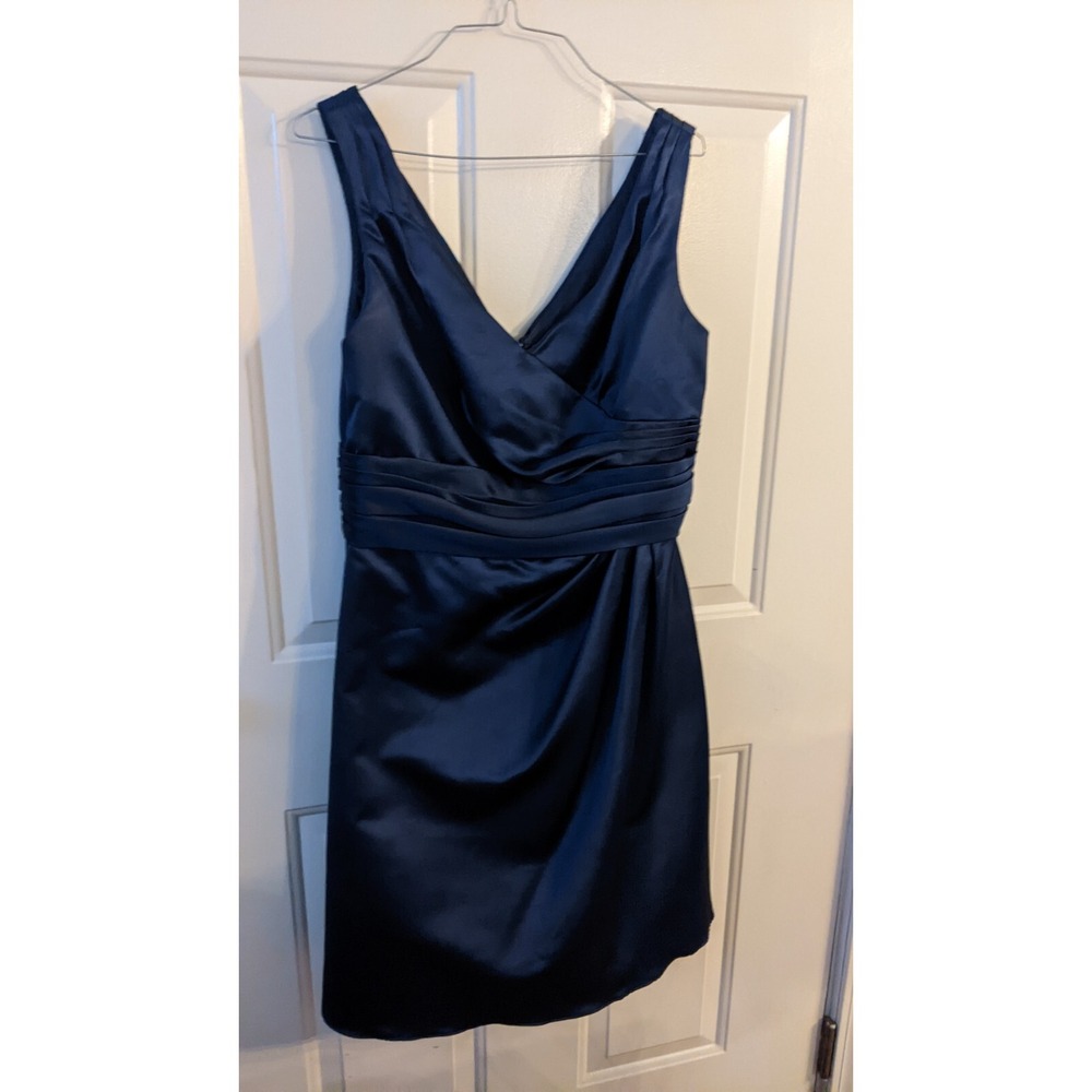Y2K David's Blue Satin Babydoll Dress  Style F14823 Size 12, Date Night, Vintage